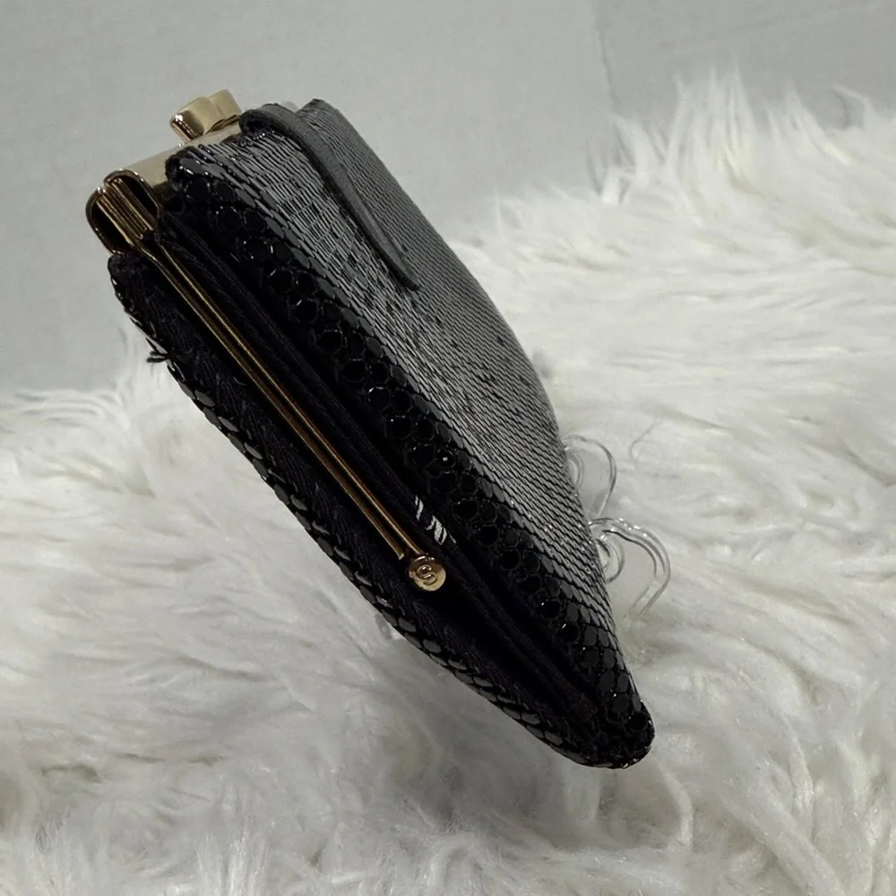 WHITING & Davis Black Mesh Clutch